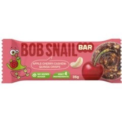 Фруктово-ягодно-ореховый батончик Bob Snail Яблоко-Вишня-Кешью-Криспы Киноа 35 г Улитка Боб 4820287102558