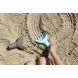 Игровой набор Quut Raki для песка и снега Серый совочек, голубые грабельки 170747
