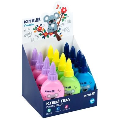 Клей ПВА, 60 мл, ковпачок-дозатор Kite Creative K-1134
