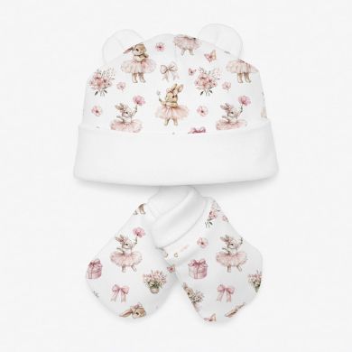 Комплект: шапочка и царапки My Little Pie Bubbles 1/3 месяцев (56-62) SET010, 1/3 місяців (56-62), 56