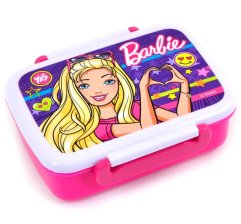 Контейнер для їжі з роздільником Yes Barbie 420 мл Різнобарвний 706197, Рожевий