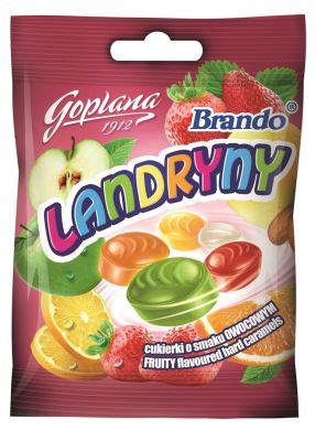 Льодяники Goplana Brando з фруктовим смаком 90 г