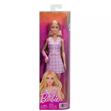 Кукла Barbie Модница розовая клеточка JJN56