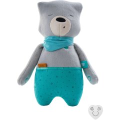 М'яка іграшка для сну MyHummy Teddy Bear Leon з датчиком сну 5907637944446, Сірий