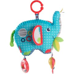 Мягкая игрушка-подвеска Fisher Price Слоненок FDC58, Голубой