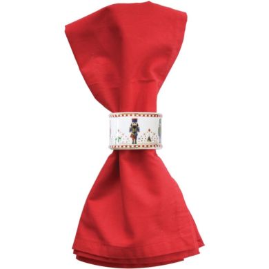 Набор 4 салфеточкодержателей &Oslash; 4,5см из фарфора в коробке NUTCRACKER POZZI MILANO 2192NUTC
