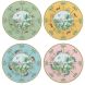 Набір з 4 десертних тарілок з порцеляни PARADISE SAUVAGE POZZI MILANO M006R0924PASA