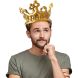 Надувная корона Party King Золотая Король Legami CRO0001