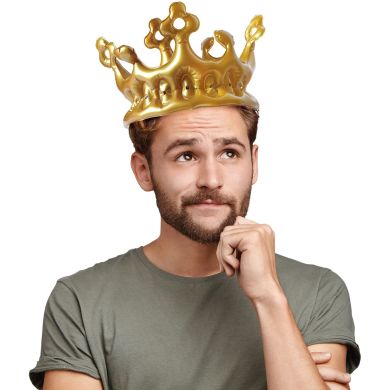 Надувная корона Party King Золотая Король Legami CRO0001
