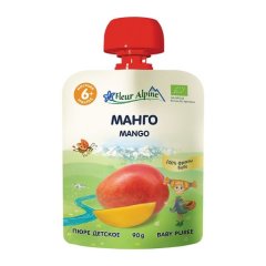 Органічне фруктове пюре Fleur Alpine Манго для малюків з 6 місяців 90 г 5024688001123