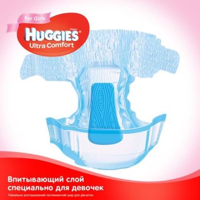 Підгузки Huggies Ultra Comfort 4 Jumbo для дівчаток 50 шт 9400217 5029053565378, 50
