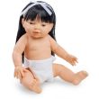 Пупс з анатомічними ознаками довге волосся азіатка The Doll Factory Babylin 38 см 07.63808L