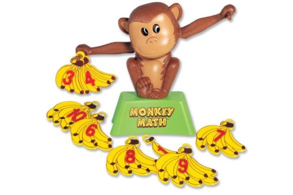 Розвиваюча гра з математики Popular Monkey Math Завдання від мавпи PPT-50101, Різнокольоровий