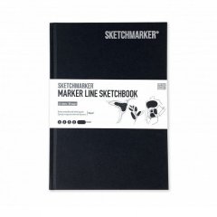 Скетчбук SketchMarker В5 44 аркушів 180 г чорний MGLHM/PLUM