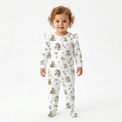 Слип с рюшами для девочки из 100% хлопка Pima My Little Pie Bunny Tea 1/3 месяцев (56-62) К065
