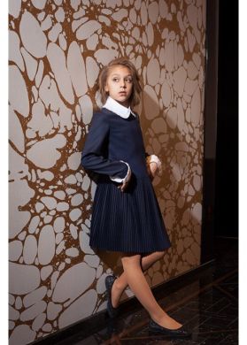 Платье детское Miss DM «Азбука» синее 140 Ш-552008С