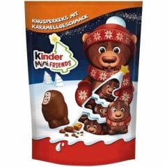 Конфеты с молочным шоколадом со вкусом карамели и кусочками печенья Kinder Mini Friends 122 г 8000500427262