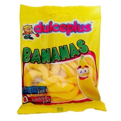 Конфеты Dulceplus Бананы жевательные без глютена 12 шт 100 г