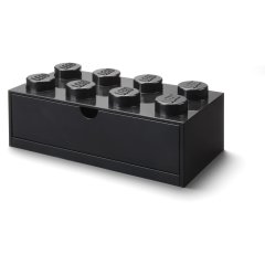 Восьмиточковий чорний контейнер висувна шухлядка Х8 Lego 40211733