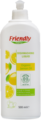 Органічний засіб для миття посуду Friendly Organic лимонний сік 500 мл FR1642