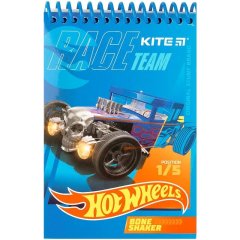 Блокнот пластиковый сп., 48 листов, А6 Hot Wheels Kite HW21-196