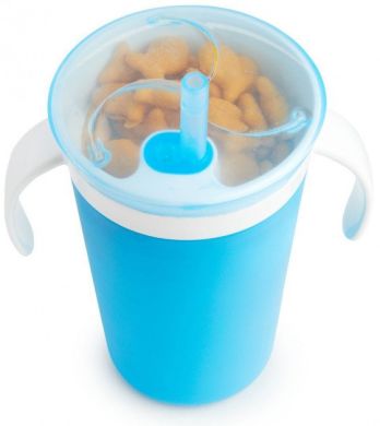 Чашка Munchkin Snack and Sip Голубая 012459WWW, Голубой