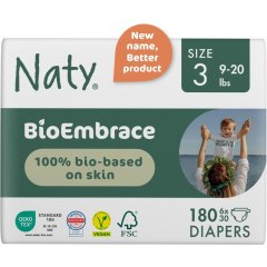 Детские подгузники BioEmbrace ECO BY NATY, размер 3 (4-9 кг), 50шт. в упаковке Eco By Naty 7330933000253