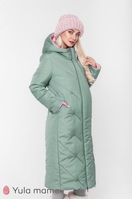 Двостороннє пальто для вагітних Yula mama з плащової тканини оливковий S Tokyo