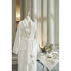 Комплект для ванны LINDA CREAM-GOLD (халат S/M, 2 полотенца, тапочки) PEPPERHOME LINDA 0245