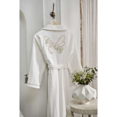Комплект для вани LINDA CREAM-GOLD (халат S/M, 2 рушника, капці) PEPPERHOME LINDA 0245