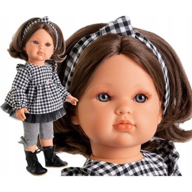 Лялька Белла у сукні в клетинку для шоппінга, 45 см, Antonio Juan (Антоніо Хуан) 28224