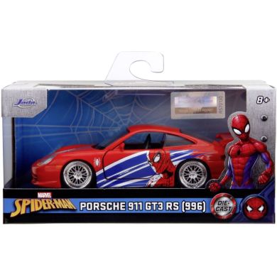 Машина металлическая Jada Марвел. Человек-паук Порше 911 GT3 RS (996), масш. 1:32, 8+ 253222020