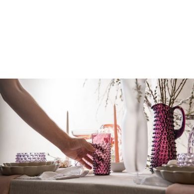 Набор 2шт Стакан для напитков 400 мл Hobnail, Violet, набор 2шт KLIMCHI 21013/400-25/27