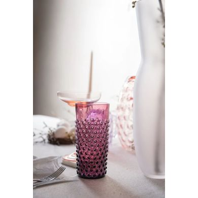 Набор 2шт Стакан для напитков 400 мл Hobnail, Violet, набор 2шт KLIMCHI 21013/400-25/27