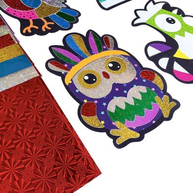 Набір для творчості Vladi Toys з кольоровою фольгою Foil craft Birds VT4433-12