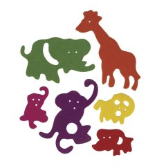 Набор фигурок животных Rayher Зоопарк из вспененной резины разноцветный 3-8,5 см 80 шт 3001149