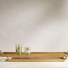 Набор узких подносов Seline 2 шт, золото 80x17x5 Be Home 73-5703