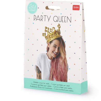 Надувная корона Party Queen Золотая Королева Legami CRO0002