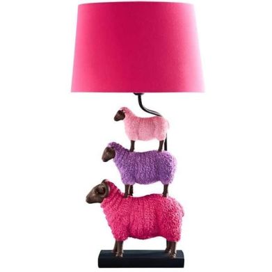 Настольная лампа Colorful Sheep розовая, 35x20x67,5 см Werner Voss 56529