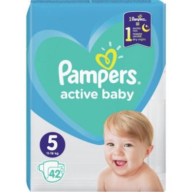 Підгузки Pampers Active Baby, розмір 5, 11-16 кг, 42 шт, 81709603, 42