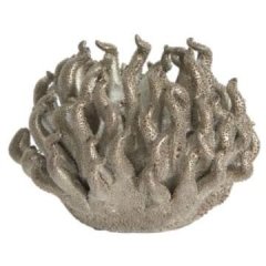 Подсвечник для свечи-таблетки &Oslash;11&times;8 см, EDESSA, фарфор, бронзовый Light&Living 7783550