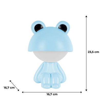 Світильник-нічник LED з акумулят. Cute Froggy, блакитний Kite K25-316-3-3