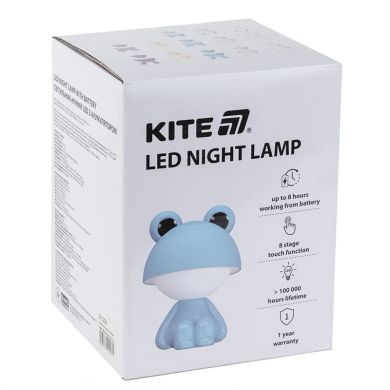 Світильник-нічник LED з акумулят. Cute Froggy, блакитний Kite K25-316-3-3