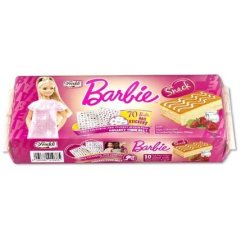 Пирожное+наклейки Barbie клубника-йогурт, 10*25г 250г Freddi LT6109