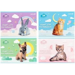Тетрадь для рисования, 24 л., скоба, софт тач + УФ лак, RH R25-242