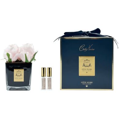 Аромат для помещения 4 РОЗА COUTURE Бледно-розовые в черном стекле Cote noire SVB406