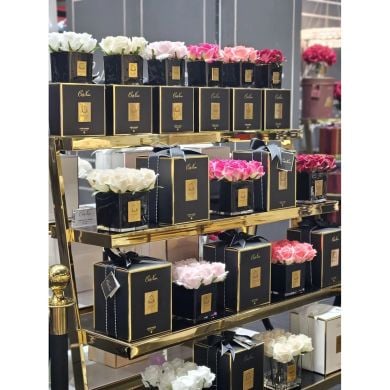Аромат для помещения 4 РОЗА COUTURE Бледно-розовые в черном стекле Cote noire SVB406