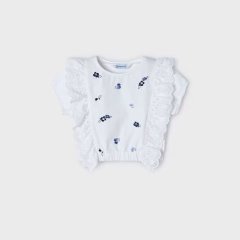 Блуза для девочки без рукава 6H, р.104 Mayoral Белый 3088