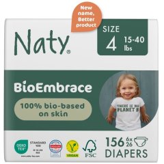Детские подгузники BioEmbrace ECO BY NATY, размер 4 (7-18 кг), 44шт. в упаковке Eco By Naty 7330933000260