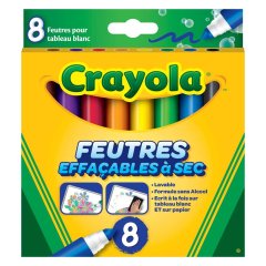 Набір фломастерів для сухого стирання (washable), 8 шт Crayola 256254.012
